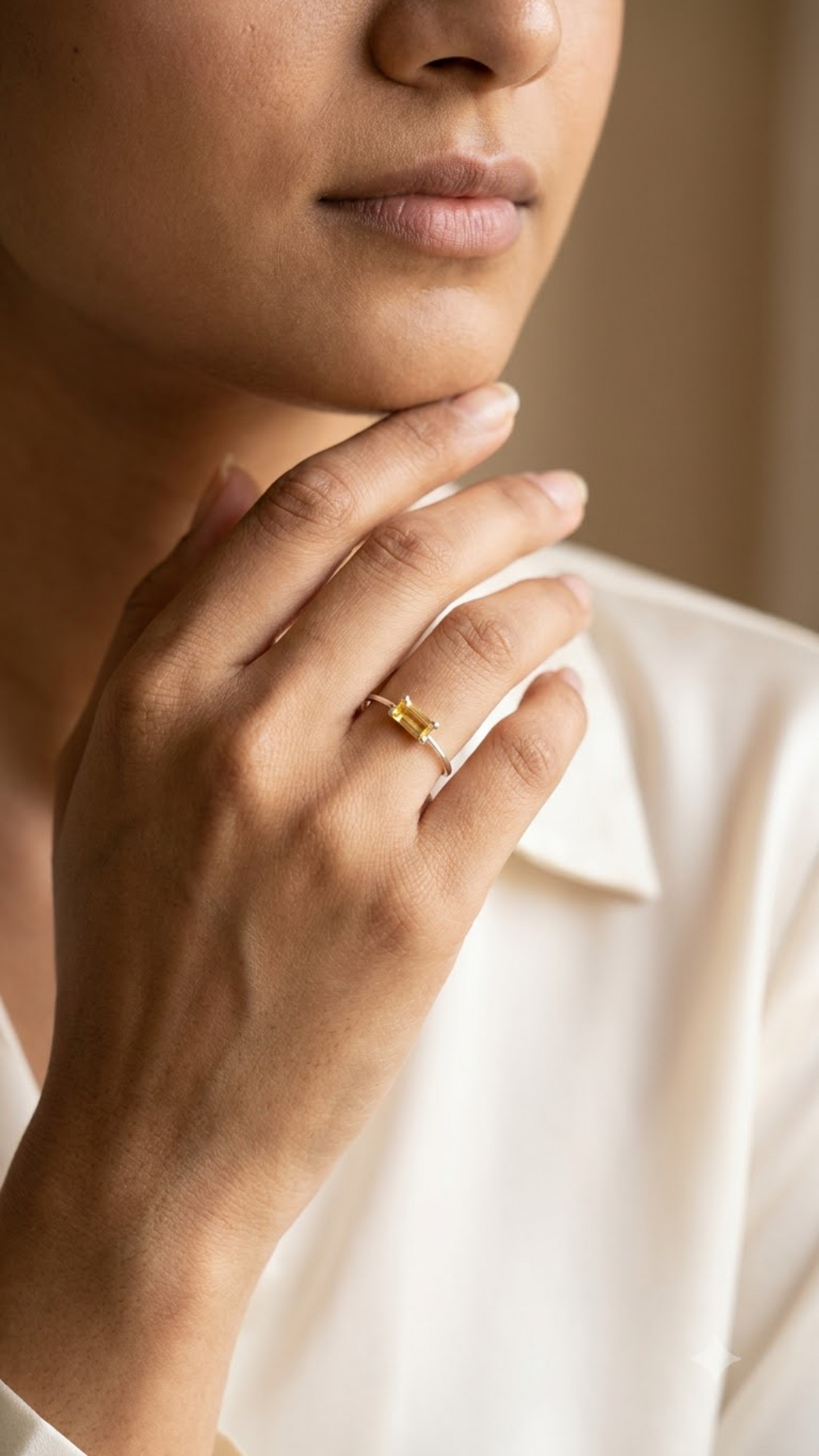 Horizon Citrine Ring